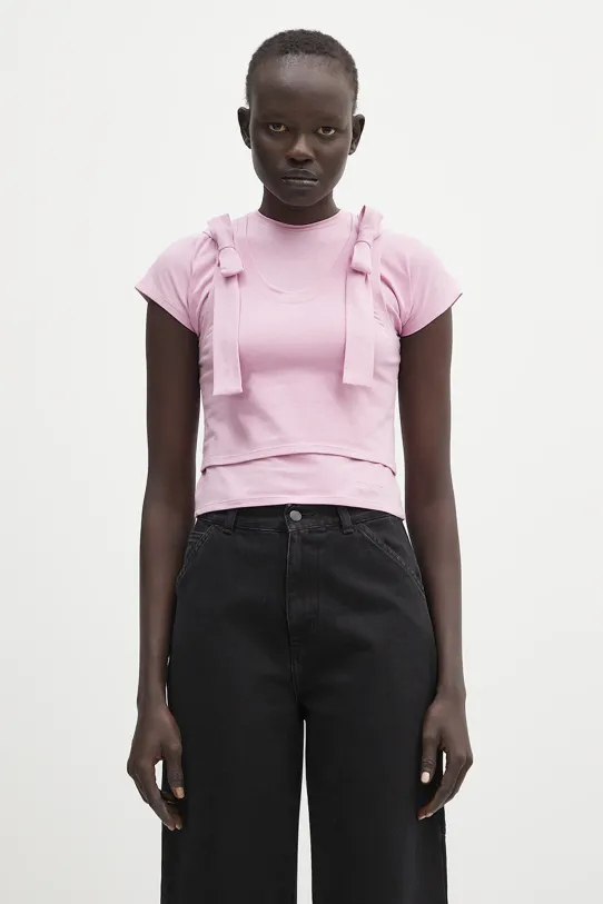 Tričko AMBUSH Layered Ribbon Baby T-Shirt regular fialová 12115401