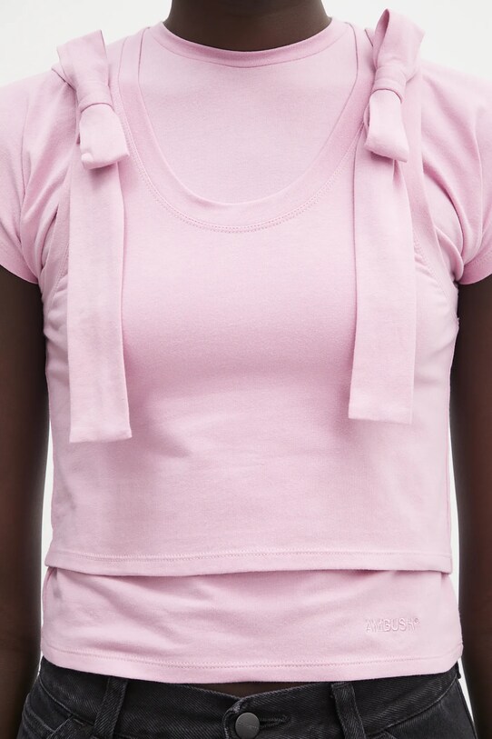 Tričko AMBUSH Layered Ribbon Baby T-Shirt fialová 12115401
