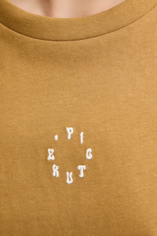 Тениска с лен Picture Hampy WTS0570 жълт
