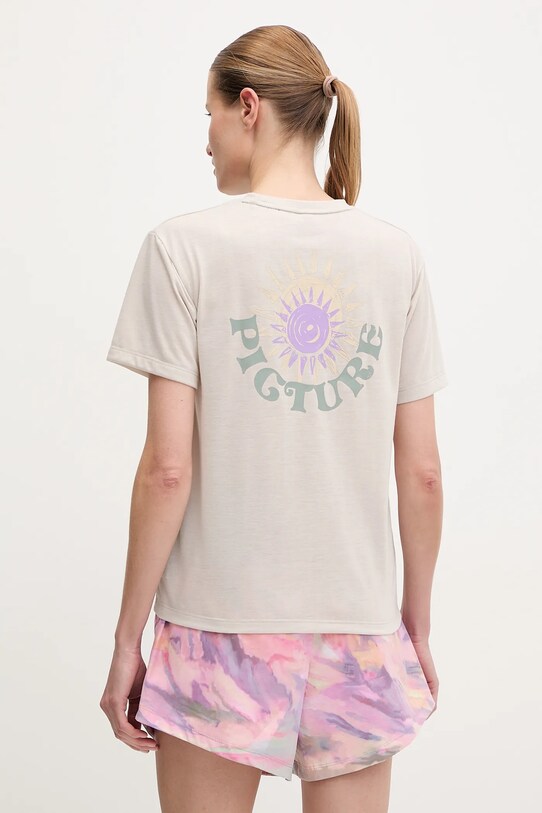 Picture tricou Timont print bej WTS0587
