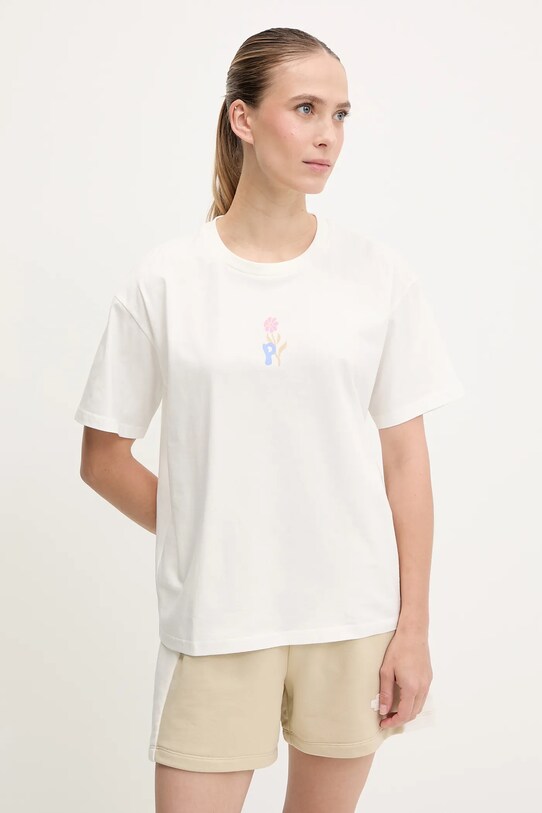 Picture t-shirt bawełniany Keynee nadruk biały WTS0592