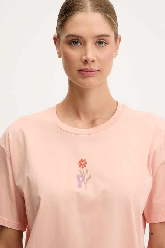 Picture t-shirt bawełniany Keynee pomarańczowy WTS0592