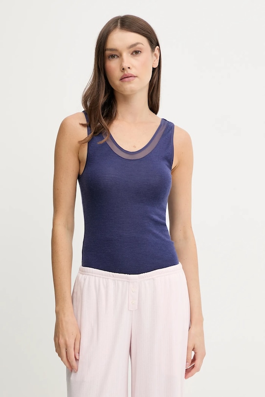 Chantelle tricou de lână Femilet melanj albastru FN1582