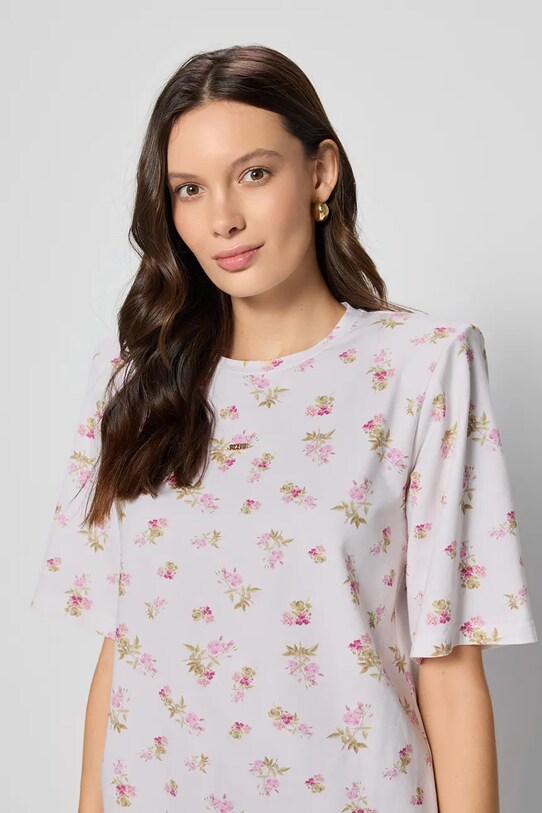 Bizuu tricou din bumbac MELISA KAROMI MELISA.KAROMI.KREM.SS25 bej SS25