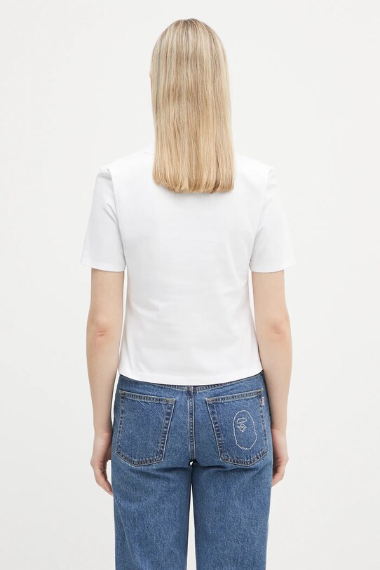 Odzież GANNI t-shirt bawełniany Heavy Cotton Heart Small T4150 biały