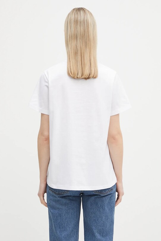 Одежда Хлопковая футболка GANNI Basic Jersey Tattoo Lace Relaxed T4158 белый