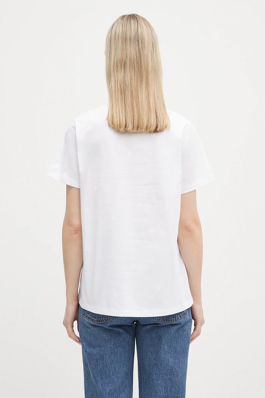 Îmbrăcăminte GANNI tricou din bumbac Basic Jersey Bunnies Relaxed T3994 alb