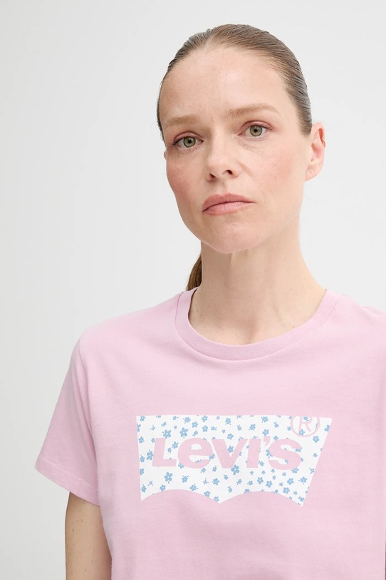 Bavlněné tričko Levi's THE PERFECT TEE růžová 17369.3006