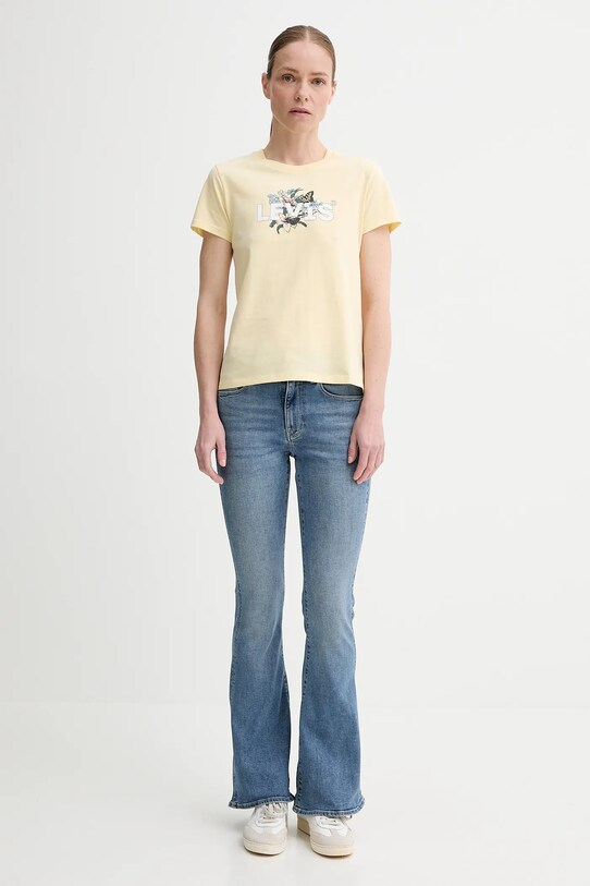 Levi's t-shirt bawełniany THE PERFECT TEE 17369.3019 żółty SS25