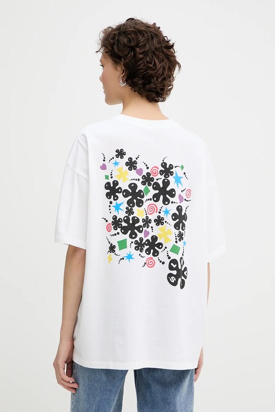 Îmbrăcăminte Levi's tricou din bumbac GRAPHIC SHORT STACK TEE A4924 alb