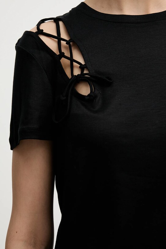 Sisley tricou 3W6HL107N negru