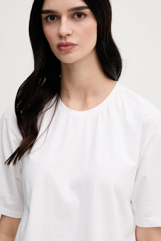 Sisley tricou din bumbac bej 3F1QL107K