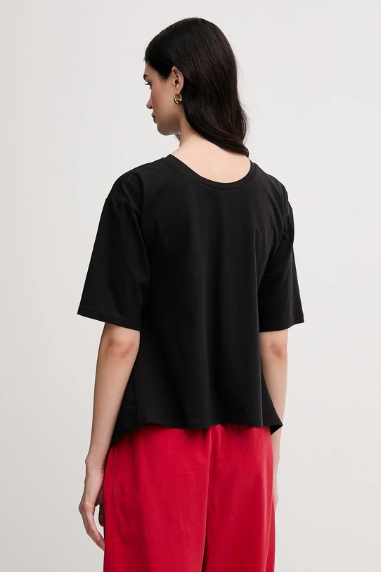 Îmbrăcăminte Sisley tricou din bumbac 3F1QL107K negru