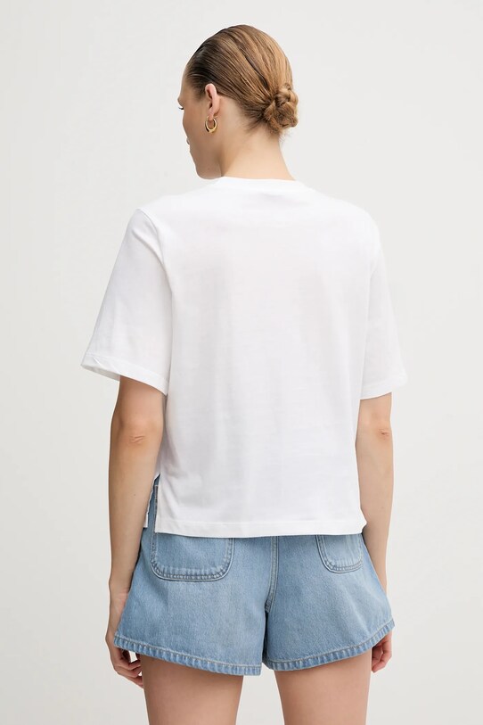 Odzież Sisley t-shirt bawełniany 3I1XL107G biały