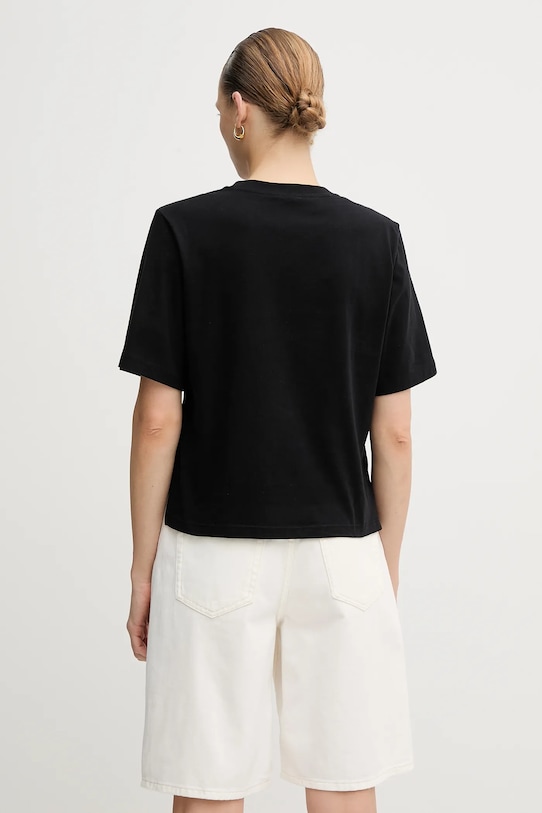 Îmbrăcăminte Sisley tricou din bumbac 3I1XL107G negru