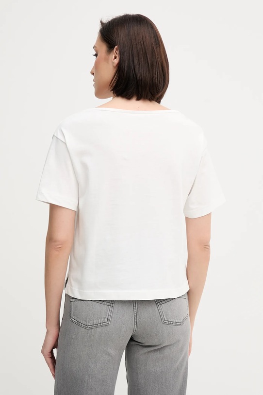 Îmbrăcăminte Sisley tricou din bumbac 36W9L400N alb