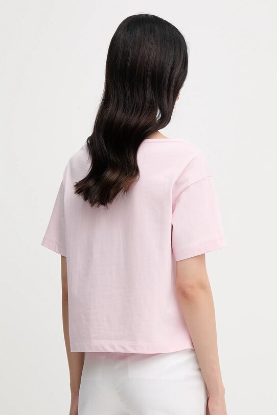 Odzież Sisley t-shirt bawełniany 36W9L400N różowy