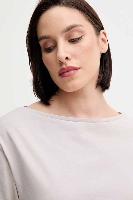 Sisley tricou din bumbac gri 36W9L400N