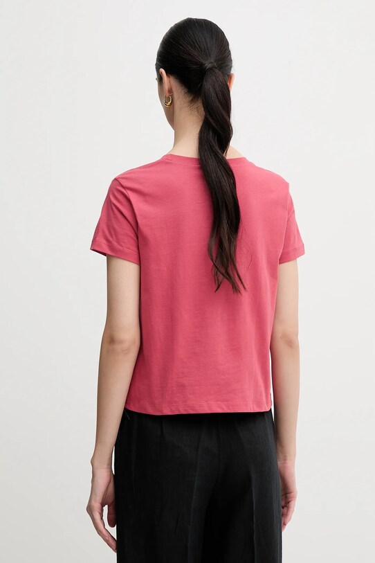 Odzież Sisley t-shirt bawełniany 3I1XL107A różowy