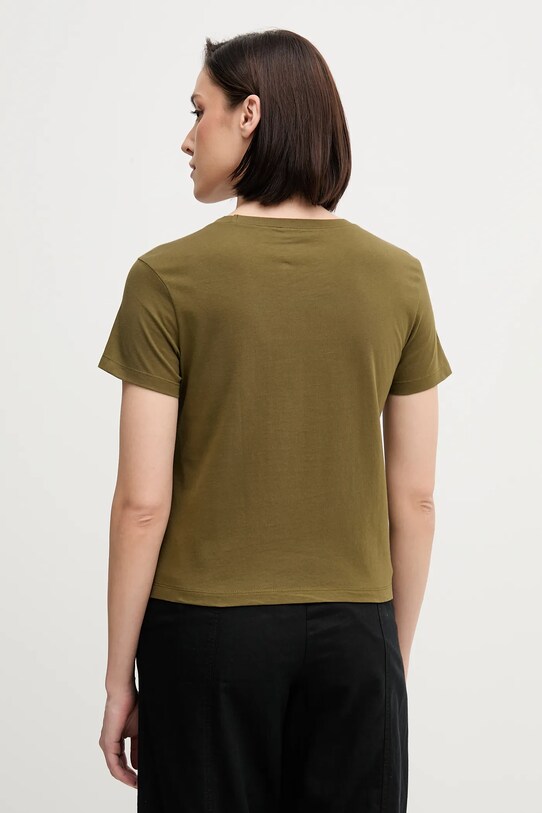 Ruházat Sisley pamut póló 3I1XL107A zöld