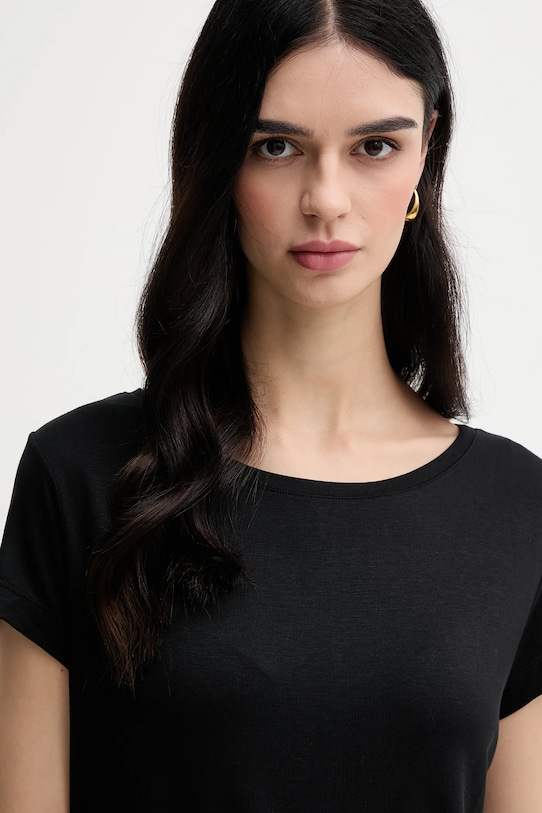 Sisley t-shirt czarny 3Z12L107O