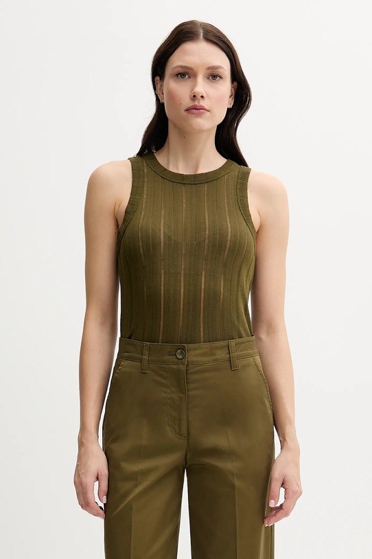 Sisley top sima zöld 31WELH00X