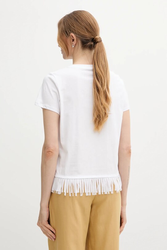 Odzież Sisley t-shirt bawełniany 3096L107J biały