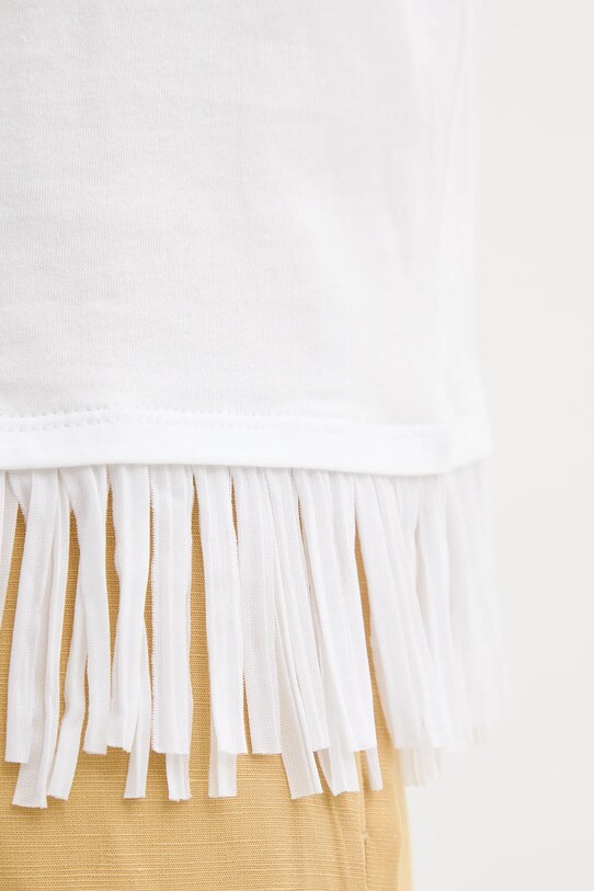 Sisley t-shirt bawełniany 3096L107J biały