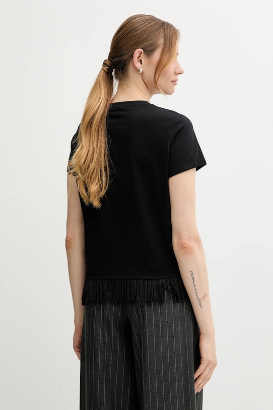 Odzież Sisley t-shirt bawełniany 3096L107J czarny