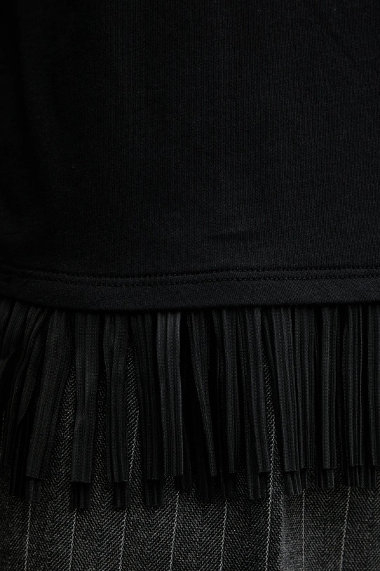 Sisley tricou din bumbac 3096L107J negru