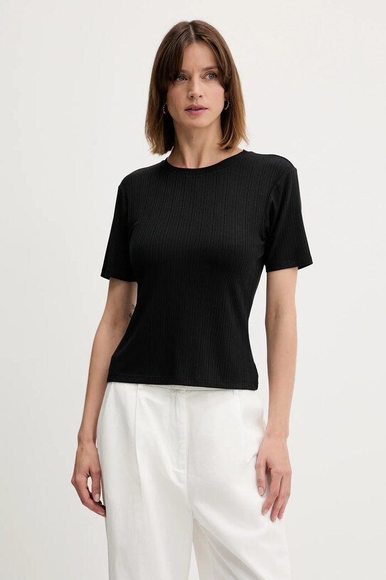 Sisley tricou uni negru 37UCL107I