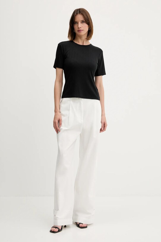 Sisley tricou 37UCL107I negru SS25