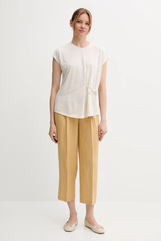 Tričko Sisley 3TGBL107D béžová SS25