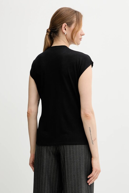 Odzież Sisley t-shirt 3TGBL107D czarny