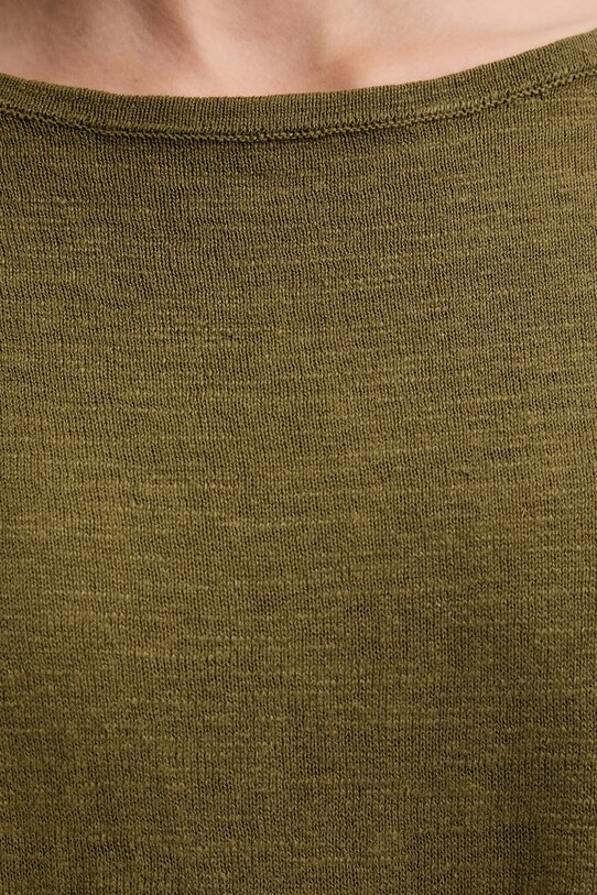Sisley t-shirt z domieszką lnu 105GM106H