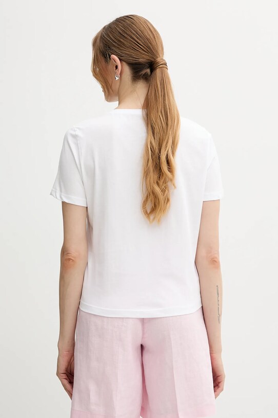 Odzież Sisley t-shirt bawełniany 35USL107H biały