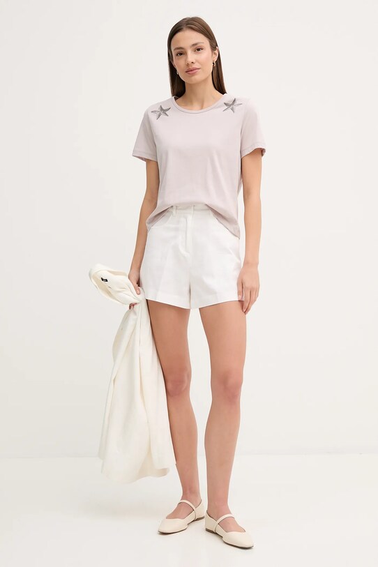 Хлопковая футболка Sisley 35USL107H серый SS25