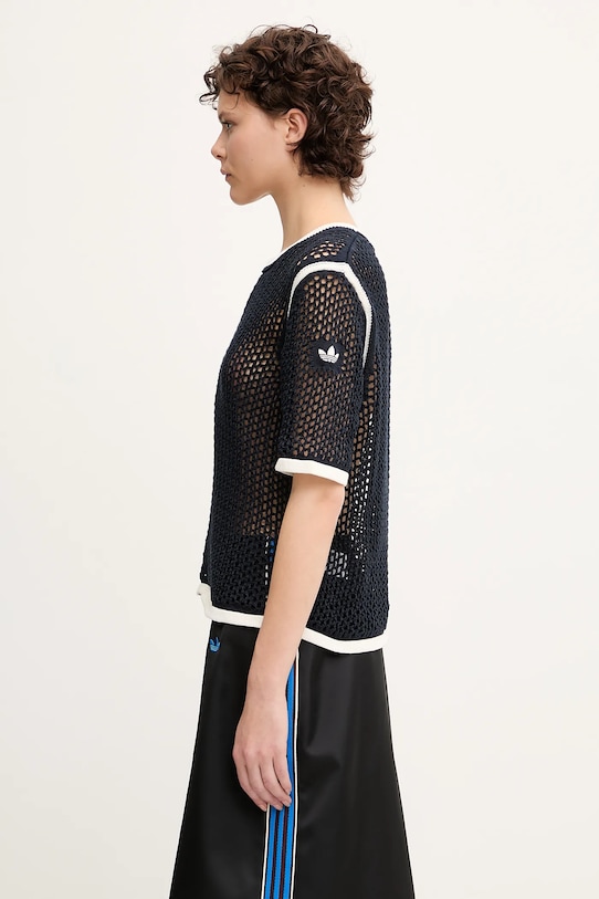 Majica kratkih rukava adidas Originals x Wales Bonner Knit KA7052 mornarsko plava SS25