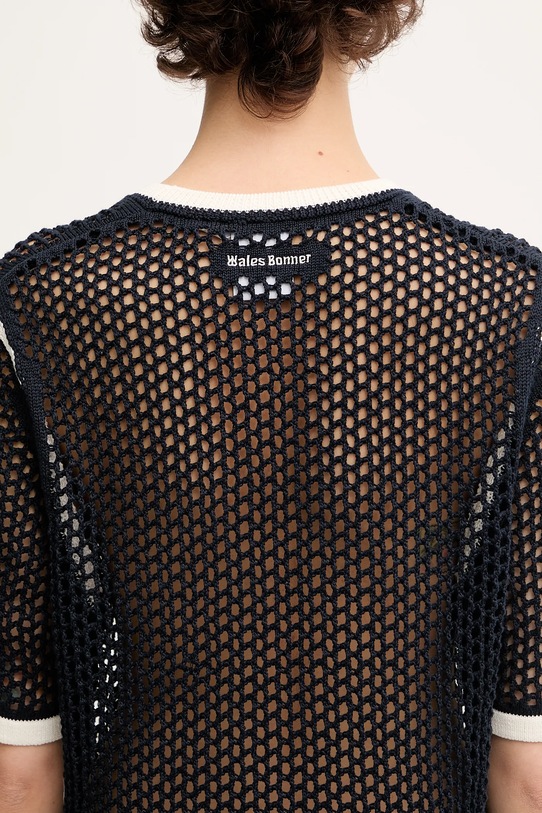 Majica kratkih rukava adidas Originals x Wales Bonner Knit KA7052 mornarsko plava