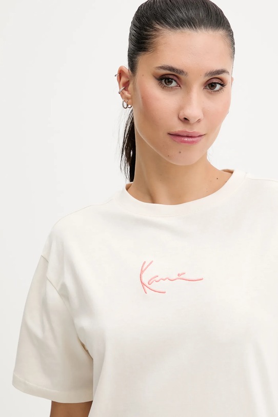 Karl Kani tricou din bumbac bej PD00005460