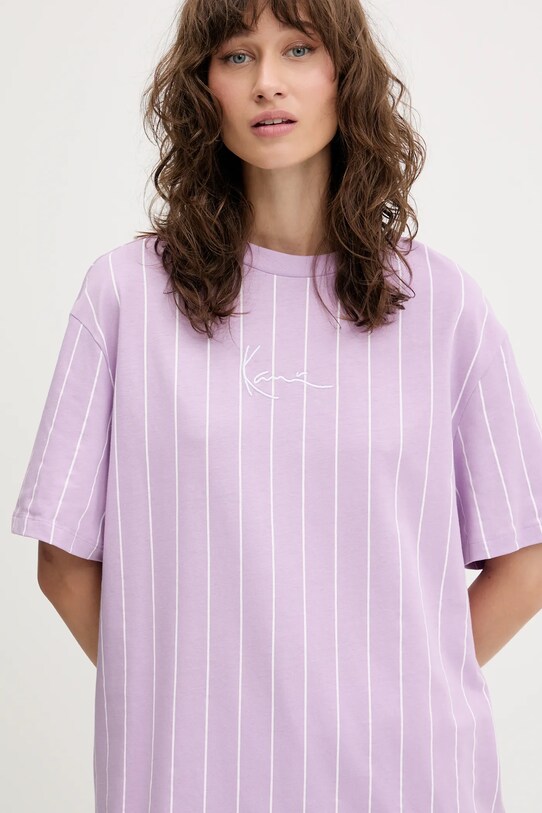 Karl Kani t-shirt bawełniany fioletowy PD00005463