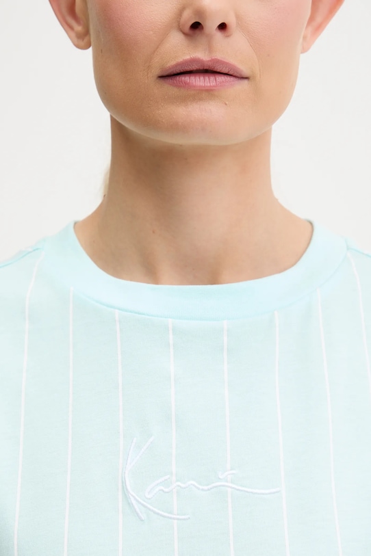 Karl Kani t-shirt bawełniany PD00005464 turkusowy