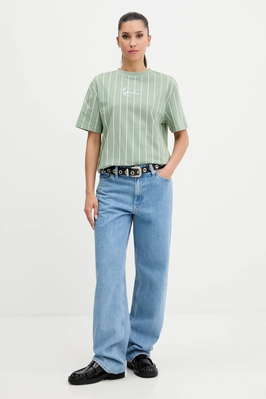 Karl Kani t-shirt bawełniany PD00005465 zielony SS25