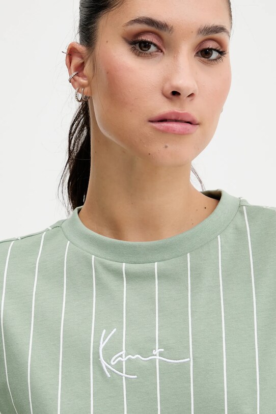 Karl Kani t-shirt bawełniany zielony PD00005465