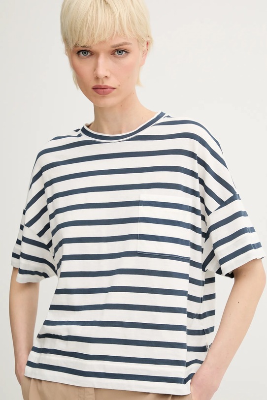 Bavlněné tričko Marc O'Polo námořnická modř 504206751193