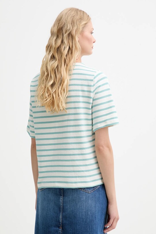 Odzież Marc O'Polo t-shirt bawełniany 516204051243 turkusowy
