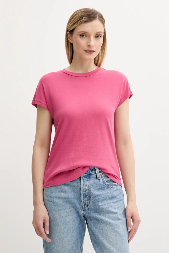 Marc O'Polo t-shirt bawełniany bawełna różowy 516210051549