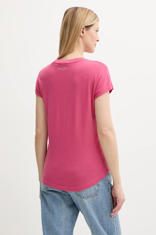 Odzież Marc O'Polo t-shirt bawełniany 516210051549 różowy