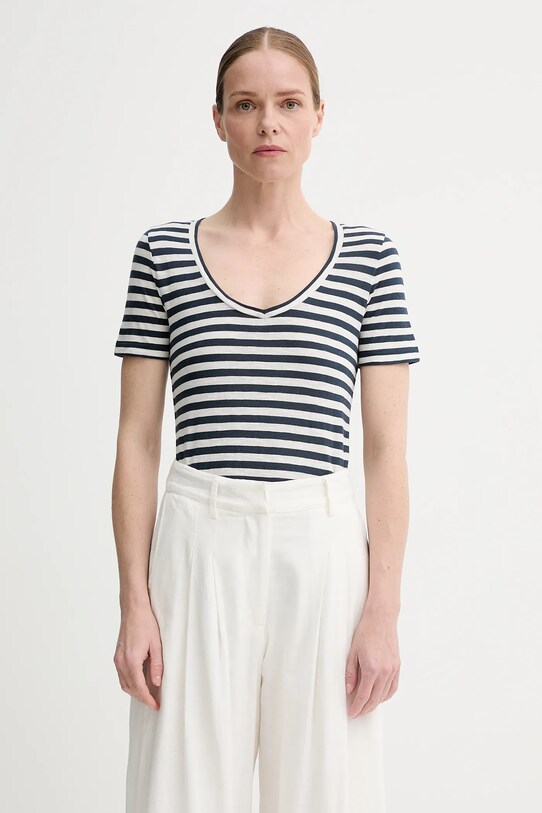 Marc O'Polo tricou din bumbac curele bleumarin M04219651293