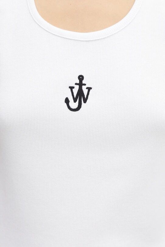Топ JW Anderson Anchor Embroidery бял JO0246.PG1512.001